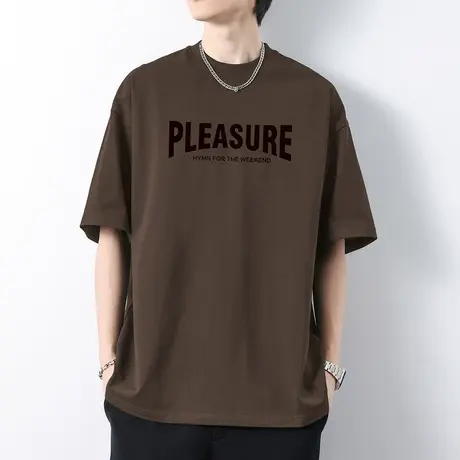 260g美式重磅纯棉t恤男短袖宽松潮流夏季半袖圆领上衣服全棉体恤图片