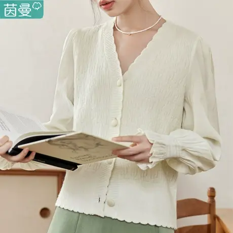 茵曼官方旗舰店针织衫开衫外套毛衣2024新款女装打底衫上衣春秋图片