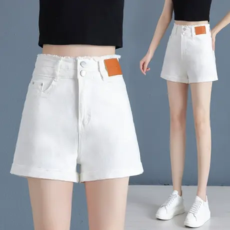气质牛仔短裤女高腰a字直筒裤2023年新款韩版休闲夏季显瘦裤子ins商品大图