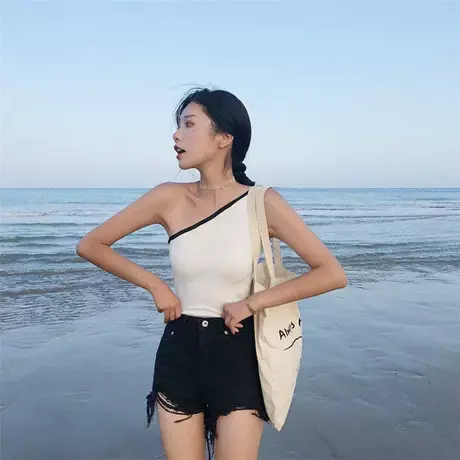白色打底小吊带背心女夏内搭外穿潮莫代尔百搭性感无袖上衣夏季薄商品大图