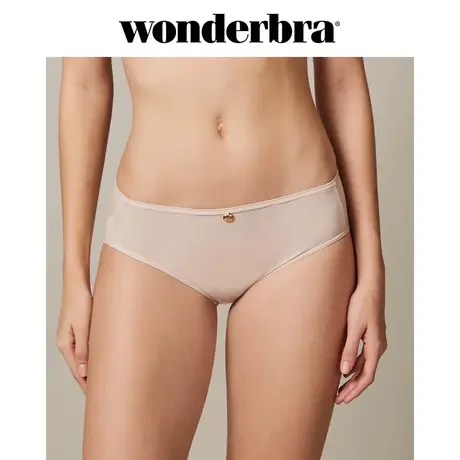 wonderbra牙白色内裤女亮片性感包裹无痕中腰三角裤舒适内衣女商品大图