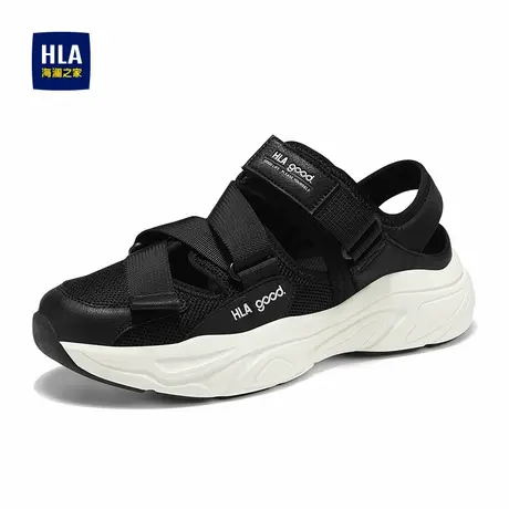 HLA/海澜之家魔术贴透气男鞋子夏季网面透气凉鞋超火户外休闲鞋商品大图