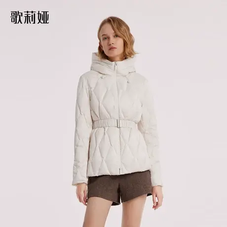 歌莉娅羽绒服女短款冬季新款收腰显瘦保暖鹅绒连帽外套1BCL8B660图片