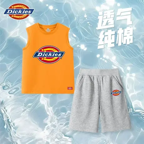 Dickies童装男童套装儿童2025新款纯棉两件套男孩夏季运动背心薄A图片