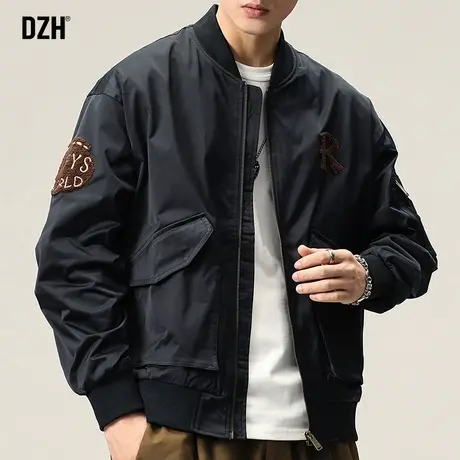 男士刺绣棒球服外套男春秋高级感痞帅2023年新款美式复古夹克秋装商品大图