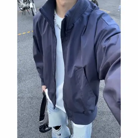 cleanfit短款工装外套男款秋季三防立领冲锋衣美式飞行夹克棒球服商品大图