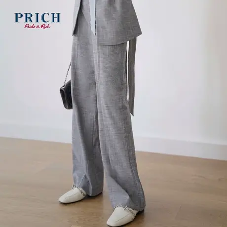 PRICh长裤【环保面料】气质休闲百搭宽松商务通勤舒适阔腿裤女商品大图