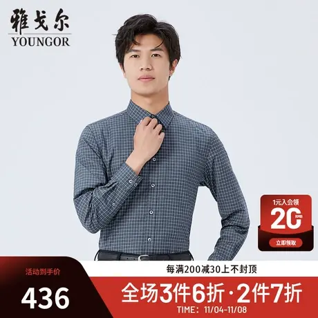 【商场同款】雅戈尔男士衬衫秋冬新款官方商务休闲长袖衬衫S3921商品大图