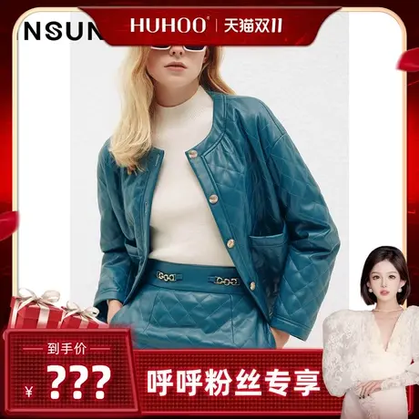 【呼呼专享】恩裳COVER时尚挺括有型光泽感轻商务干练通勤短外套图片