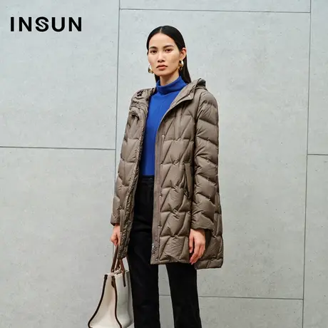 INSUN恩裳线上专选冬季仿棉感长白山鹅绒羽绒服商品大图
