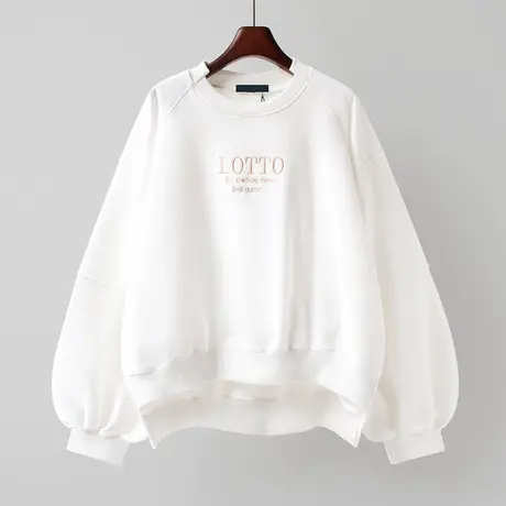 卫衣女加绒加厚2022新款韩版ins潮短款灯笼袖宽松百搭外套上衣服图片