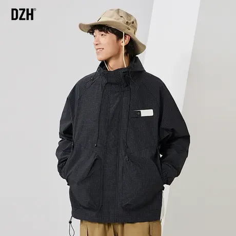 男士美式户外冲锋衣男款外套秋季潮高级感男装2024新款防风登山服商品大图