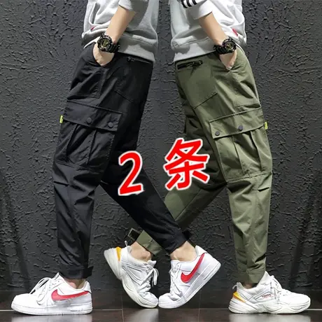 夏季工作服弹力纯棉裤子男牛仔裤工人上班宽松耐磨汽修电焊工劳保商品大图