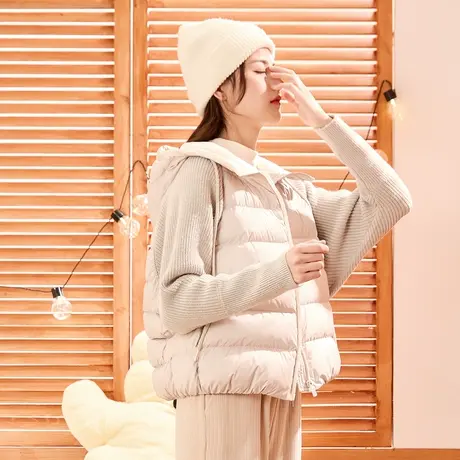 唐狮秋冬新款女毛衣袖子拼接羽绒服短款假两件时尚轻薄外套1.20图片