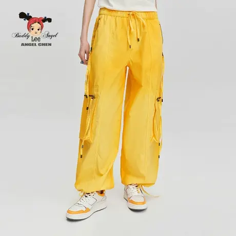 【ANGEL CHEN联名】Lee商场同款24早春新品宽松工装黄色女休闲裤图片