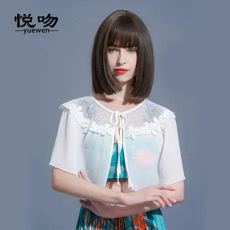 雪纺斗篷小披肩女夏百搭短款薄外套2023新款防晒开衫裙子外搭坎肩商品大图