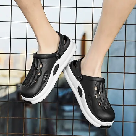 雨鞋男士时尚钓鱼水鞋户外防滑胶鞋厨房雨靴男款防水鞋沙滩洞洞鞋商品大图