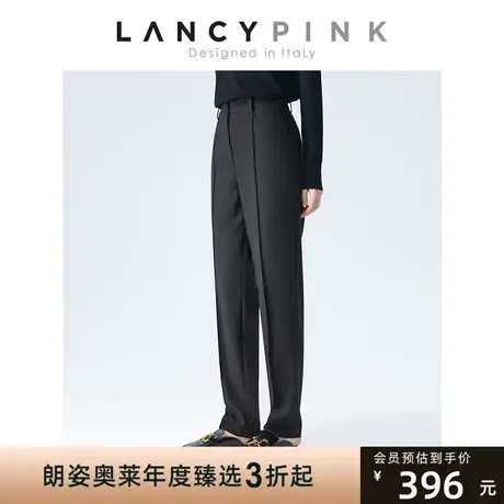 【意大利设计】朗姿复古修身休闲长裤秋冬季新款西裤女职业正装裤商品大图