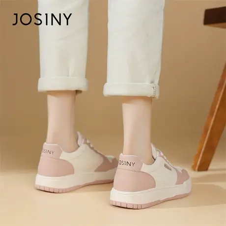 Josiny/卓诗尼粉色板鞋2024新款春季百搭少女风轻便休闲帆布鞋商品大图