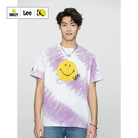 Lee Smiley联名22春夏新品舒适扎染多色男短袖T恤LMT001626图片