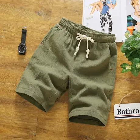 短裤男士2023夏季薄款潮流宽松直筒休闲潮牌纯棉运动沙滩五分中裤商品大图