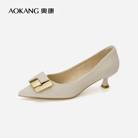 【门店发货】奥康女鞋2022冬季新款女士时装加绒保暖中筒靴妈妈鞋图片