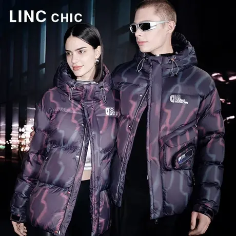 【赵小棠明星同款】LINCCHIC金羽杰2023新款短款面包羽绒服男女款商品大图