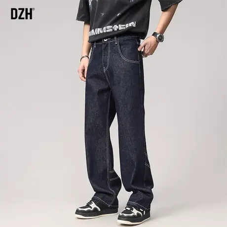 男士复古牛仔裤男直筒宽松裤子秋季潮牌潮流美式高街百搭休闲长裤商品大图