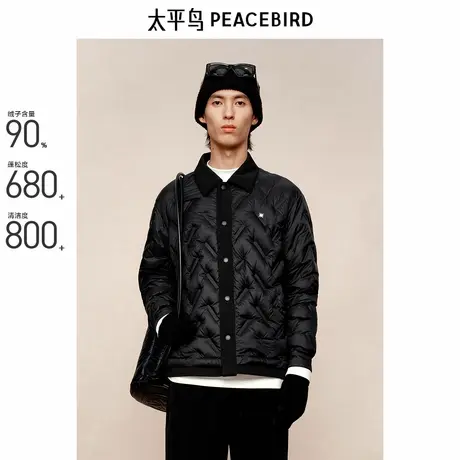 太平鸟男装 2024年冬季衬衫式羽绒服B1ACE4303商品大图