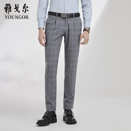 雅戈尔奥莱 男装时尚西裤羊毛弹力修身裤子小脚口男商品大图