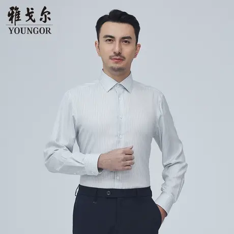 雅戈尔奥莱 商场同款男士长袖衬衫秋季新款官方商务休闲衬衫商品大图