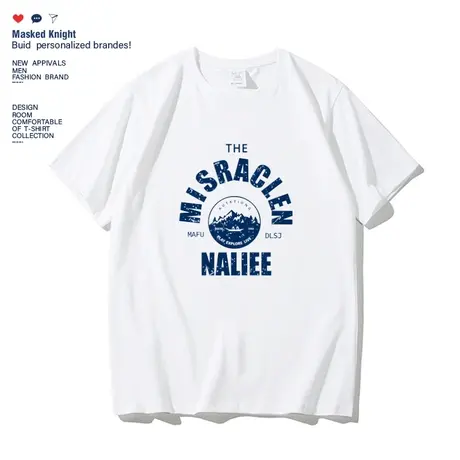 2023夏季新款港风ins潮牌日系t恤男短袖宽松纯棉学生情侣装体恤潮商品大图