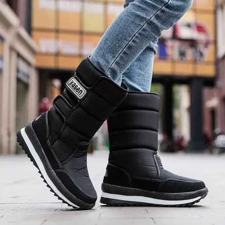 冬季新款雪地靴女厚底加绒防水防滑女款棉鞋加厚韩版学生长筒靴子商品大图