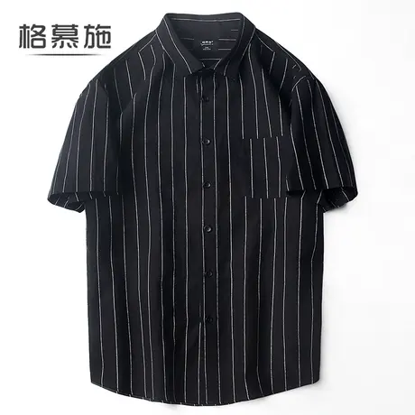 亚麻衬衫男短袖衬衣加大码宽松男装中国风春夏季棉麻男士休闲上衣商品大图