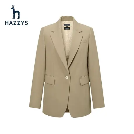 Hazzys哈吉斯春季新款女士休闲西装外套英伦长袖单西图片