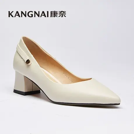 康奈商场同款官方女鞋办公室11412029气质OL高跟女士浅口单鞋商品大图