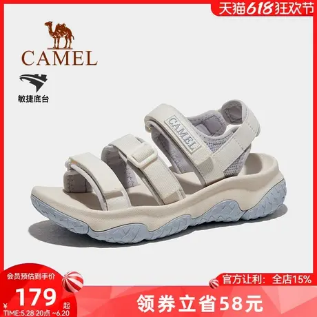 骆驼女鞋2025夏季新款运动凉鞋女款溯溪涉水户外防滑魔术贴沙滩鞋商品大图