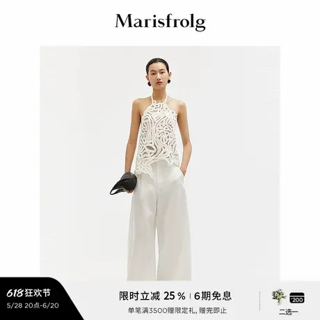 【艺术匠坊】玛丝菲尔夏季时尚气质镂空不规则下摆修身背心图片
