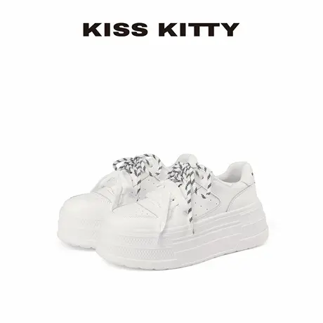 KISSKITTY新款夏季小白鞋女百搭厚底板鞋增高经典休闲鞋运动鞋女商品大图