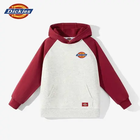 Dickies童装儿童卫衣男童2025新款红色连帽上衣男孩秋季撞色衣服A图片