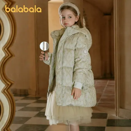 【premium】巴拉巴拉高端线24冬白鹅绒服中长款羽绒服灯芯绒外套商品大图