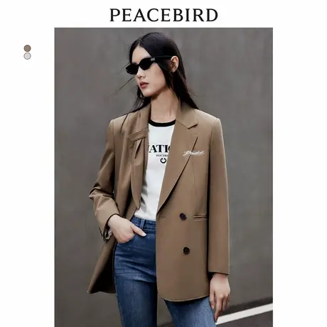 太平鸟学院风西装外套女秋新款美拉德A1BAD3305商品大图