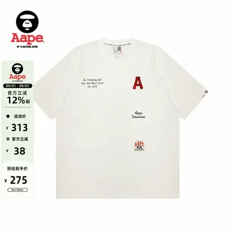 Aape旗舰店男装春夏字母迷彩简约印花休闲潮流短袖T恤1584XXM商品大图
