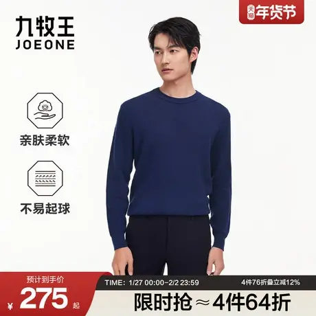 【羊毛】九牧王男装羊毛衫新款秋冬百搭针织圆领打底毛衣男图片