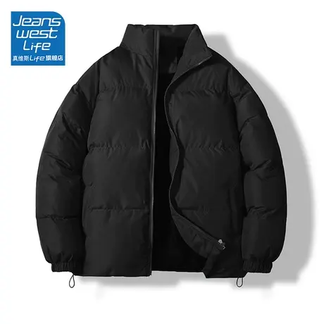 真维斯LIFE棉袄女冬季2023新款小个子今年流行超好看黑色面包服女商品大图