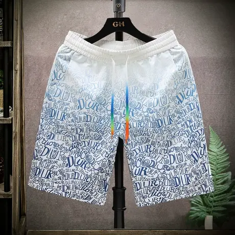 短裤男士夏季薄款宽松运动五分中裤2025新款潮流休闲沙滩裤子外穿商品大图