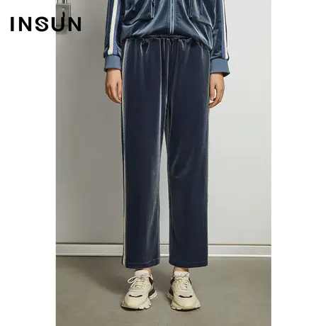 INSUN恩裳奥莱春季秋季三公里家居服宽松阔腿休闲职业长裤图片
