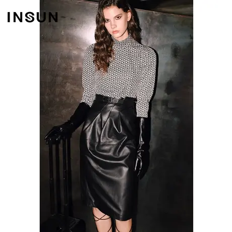 COVER冬2022经典小高领干练职场风舒适宽松易打理针织衫商品大图