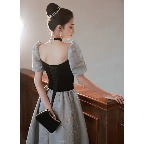 轻奢艺考生晚礼服女2023新款小众高级感公主风在逃公主年会主持人商品大图