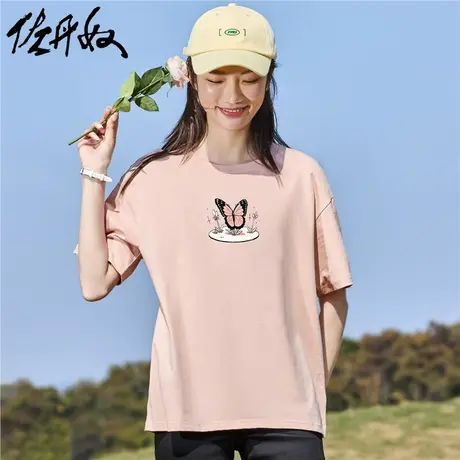 佐丹奴T恤女装印花纯棉圆领短袖T恤 99394060商品大图